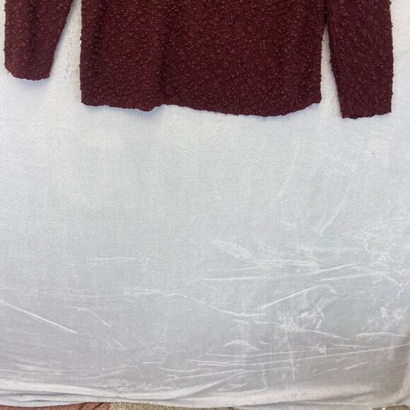 Vintage Woods & Gray Bubble Knit Sweater Womens Size Medium Chunky Mahogany Red - Picture 9 of 16